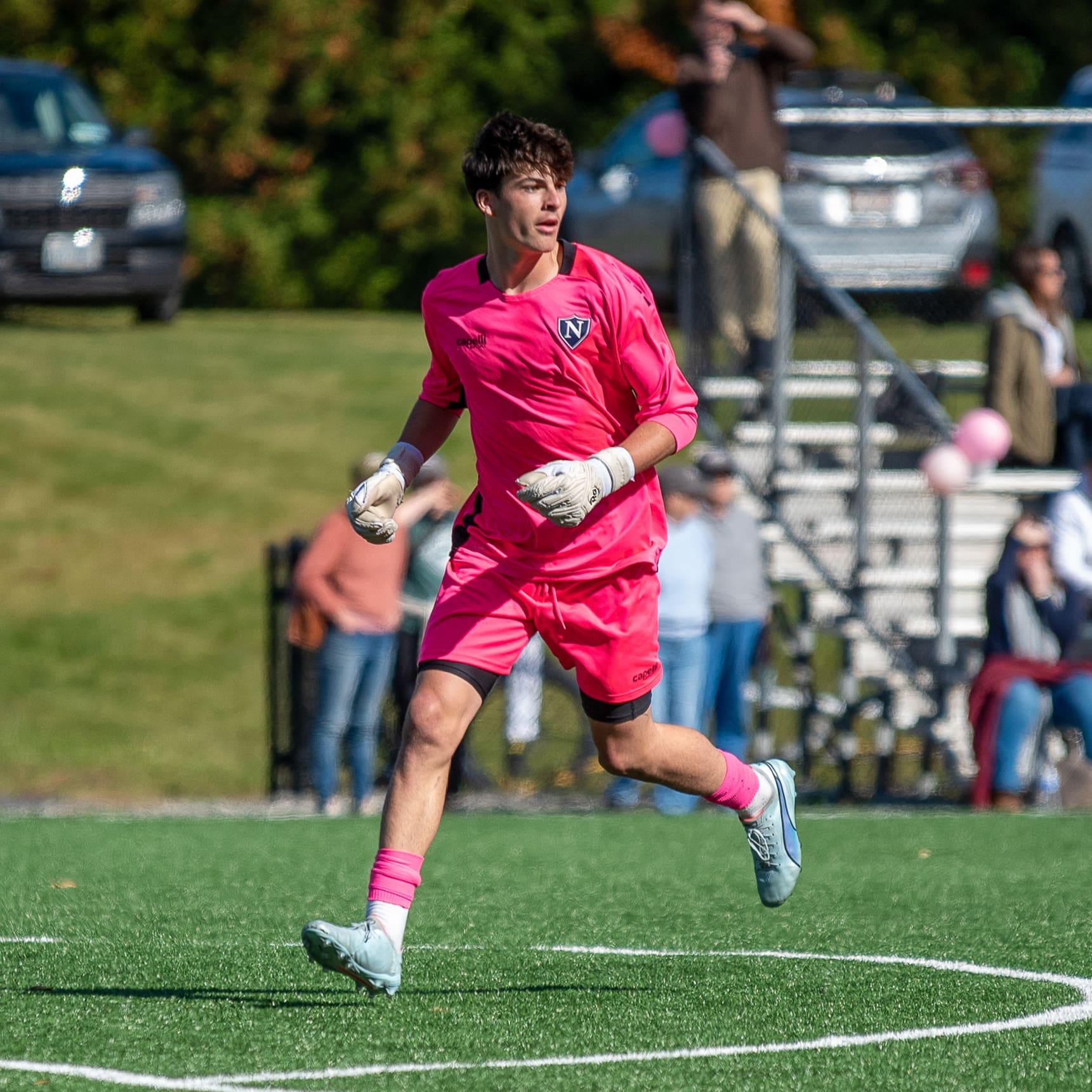 Goalkeeper action Northwood School boys soccer